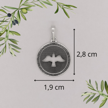 Colar feminino prata 925 envelhecida - Espírito Santo Col25/P85