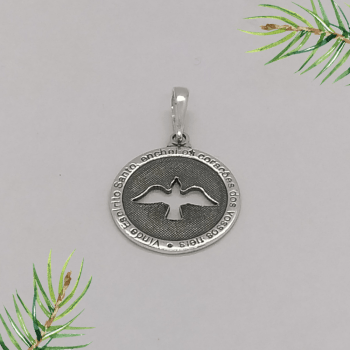 Colar feminino prata 925 envelhecida - Espírito Santo Col25/P85