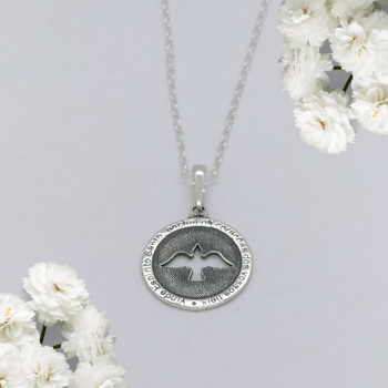 Colar feminino prata 925 envelhecida - Espírito Santo Col25/P85