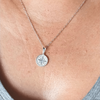 Colar feminino prata 925 - Medalha de São Bento COL23/P84