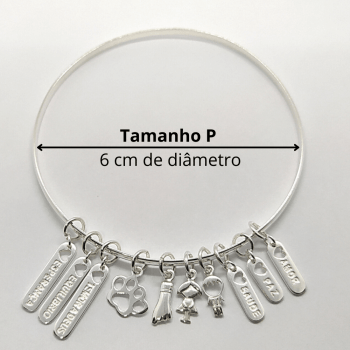 Bracelete TRADICIONAL prata 925 Tamanho P - P01